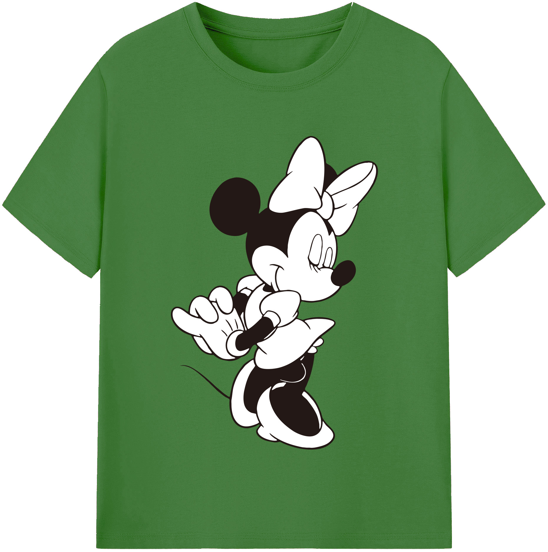 （画像用） ミッキーマウス Mickey Mouse レディースカジュアルプリントTシャツ（綿100％）